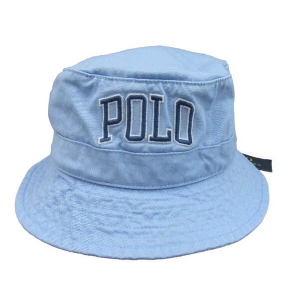 Polo Ralph Lauren Other - Polo Ralph Lauren Embroidered Bucket Hat Adult Size S/M Powder Blue NEW